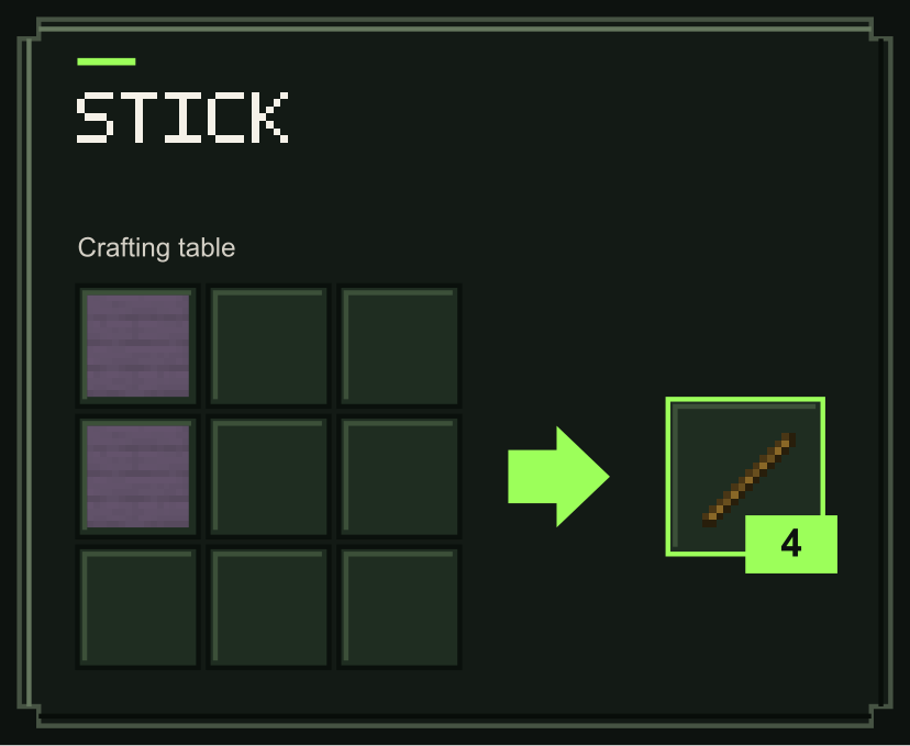Shadewood Sticks recipe