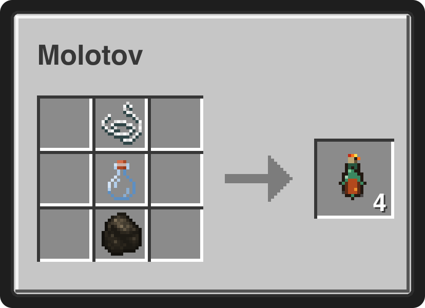 Molotov Cocktail (charcoal) recipe