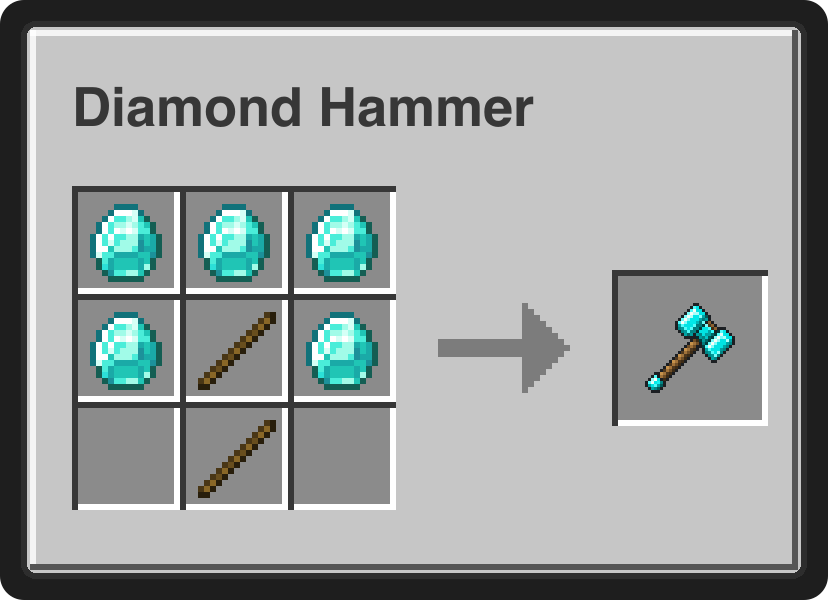 Diamond Hammer crafting recipe