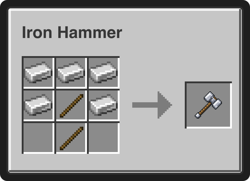 Iron Hammer crafting recipe