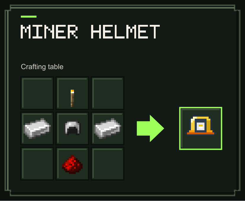 Miner Helmet recipe